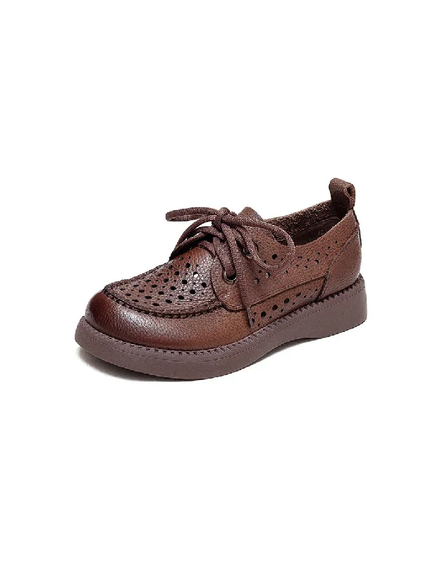 Designer Shoes Clearance Soft Leather Comfortable Wide Toe Box Handmade Retro Shoes