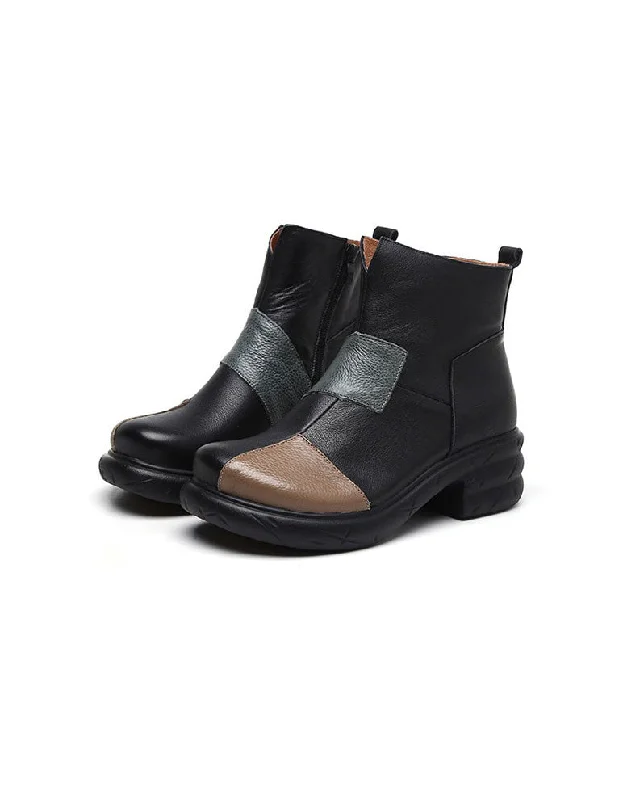 Business Casual Shoes Discount Autumn Winter Velvet Thick Heels Ankle Boots