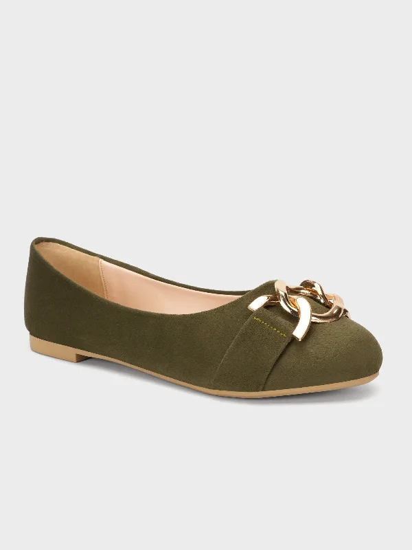 Comfortable Stretch Shoes Promotion Womens "AMALIA" Metallic Buckled Pumps