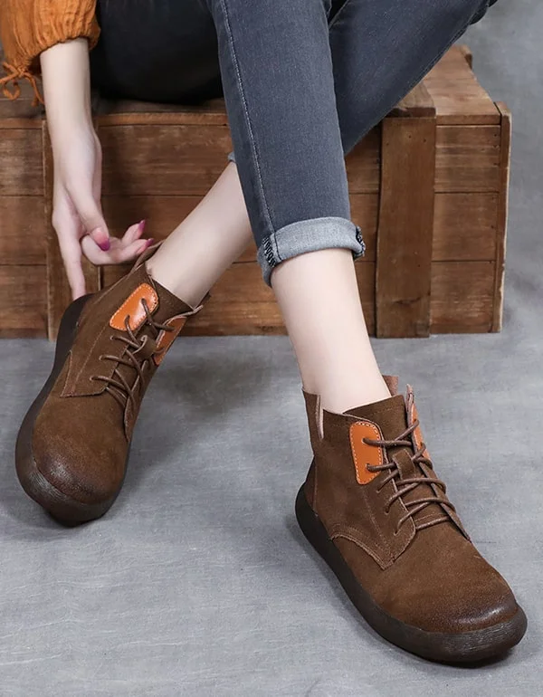Comfortable Motion Flexible Shoes Suede Spring Autumn Comfortable Short Boots