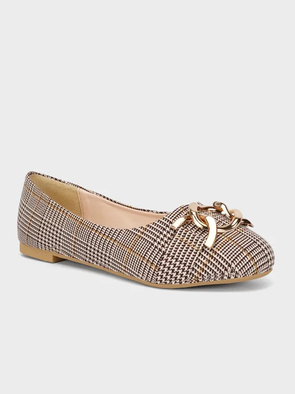 Chic Style Discounts Womens "AMALIA" Metallic Buckled Pumps
