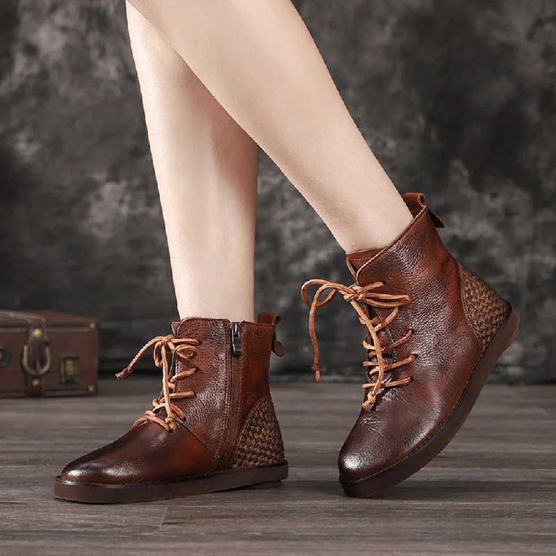 Unbeatable Deals Autumn Winter Women's Ankle Boots Leather Retro Comfortable | Gift Shoes Unbeatable Deals Autumn Winter Women's Ankle Boots Leather Retro Comfortable | Gift Shoes