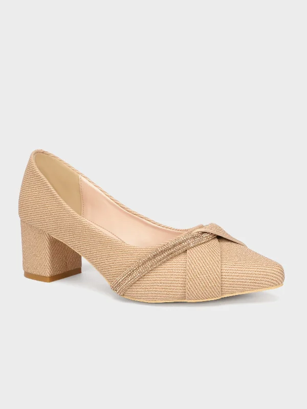 Slip-Resistant Footwear Promotion Women's "ALBALI" Formal Block Heel Courts