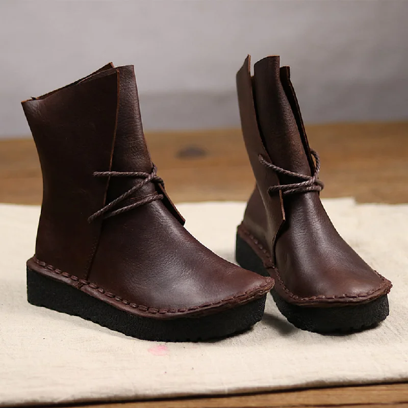 Fast Fashion Favorites Retro Handmade Casual Leather Boots | Gift Shoes
