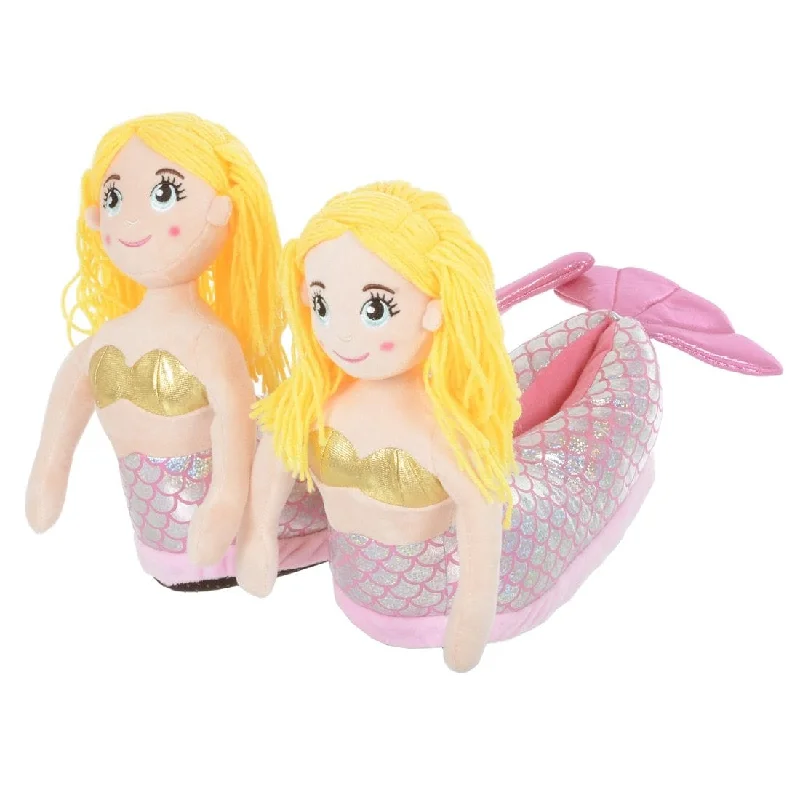 Unleash Your Fashion Adults Mermaid Slippers Pink Novelty Fun Footwear Size Up To 7