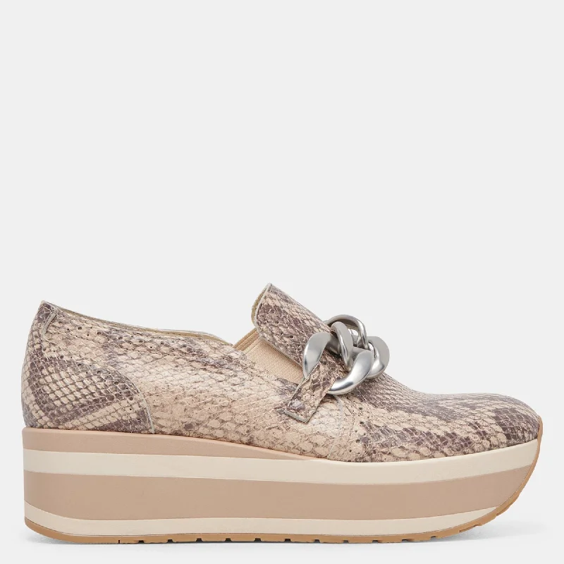 Sustainable Footwear Sale Jhenee Sneakers Sand Snake Embossed
