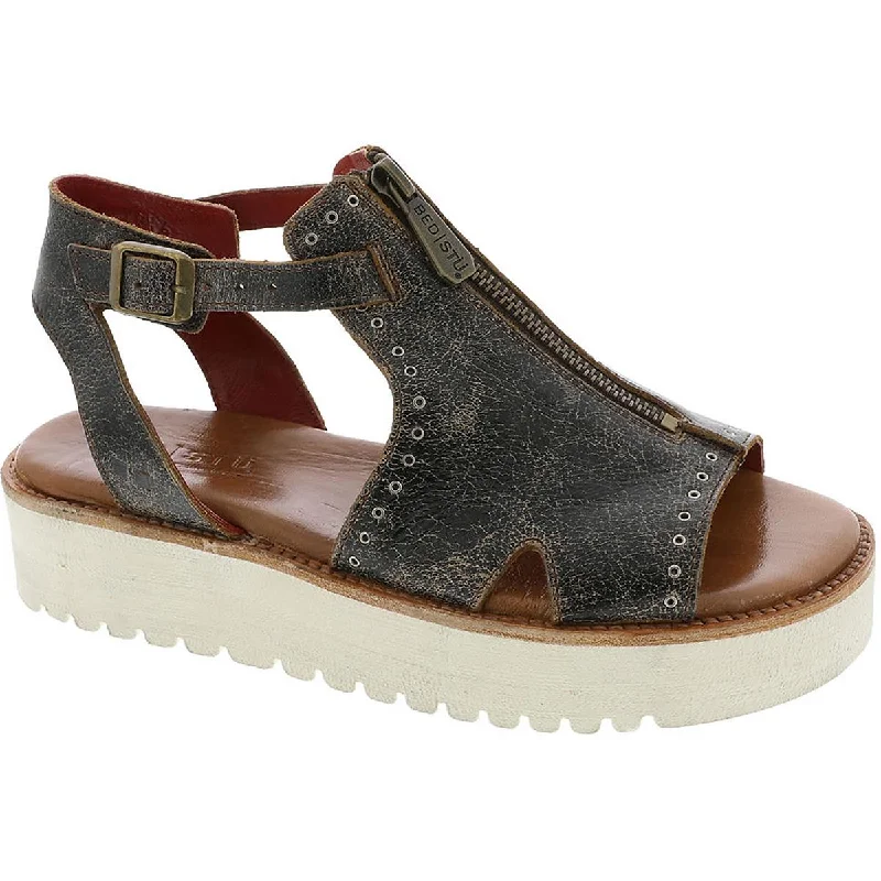 Best Sellers Clancy Womens Leather Cut-Out Platform Sandals