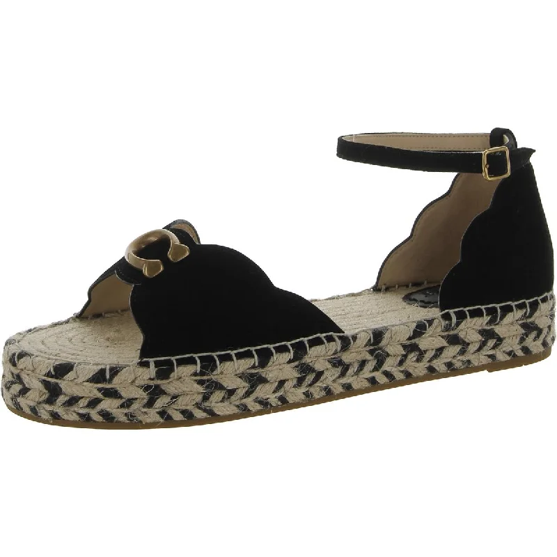 Stylish Looks Coach Womens Dillon Suede Ankle Strap Platform Sandals