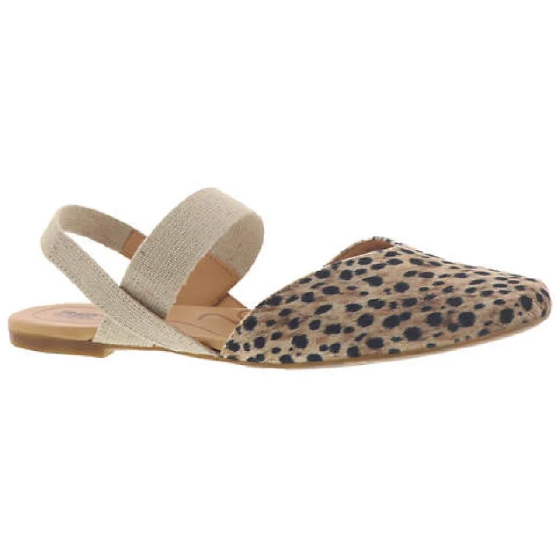Seasonal Trends Coco Womens Animal Print Flat Ankle Strap