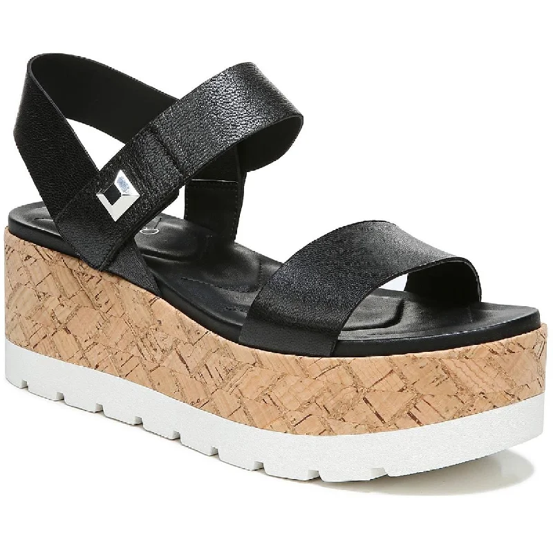Pastel Styles Franco Sarto Womens L Francisco Leather Cork Platform Sandals
