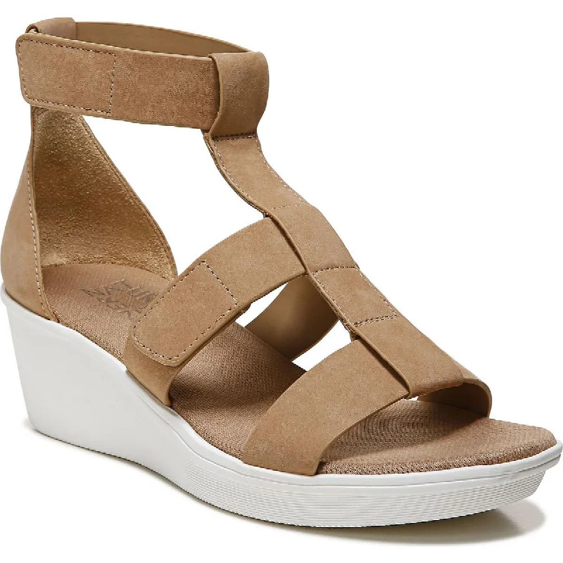 Limited Time Offer Rylan Womens Leather Ankle Strap Wedge Sandals