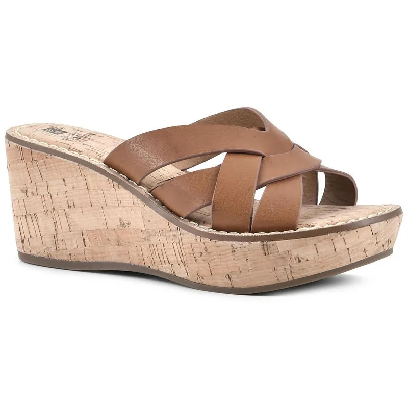 Contemporary Fashion Sale Samwell Womens Cork Slip On Wedge Sandals