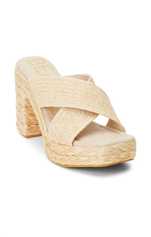 Cozy Winter Boots Promotion Caravan Platform Sandal In Natural