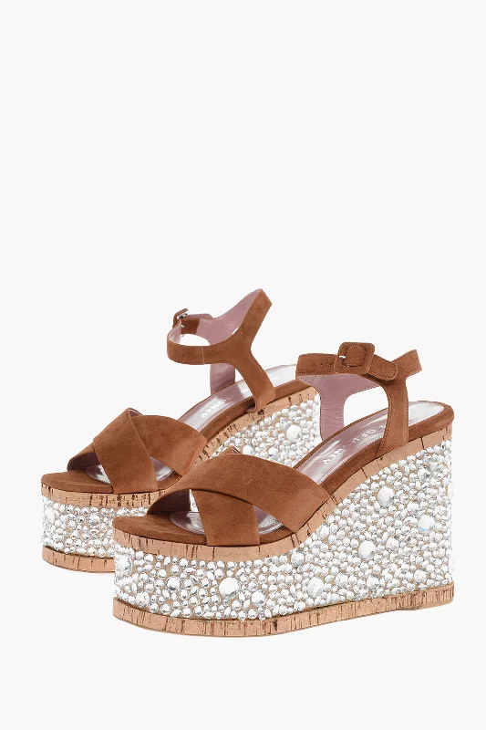 Playful Fashion Offers Haus Of Honey Leather Sandals With Rhinestones Embelished Wedge 13 Cm Playful Fashion Offers Haus Of Honey Leather Sandals With Rhinestones Embelished Wedge 13 Cm