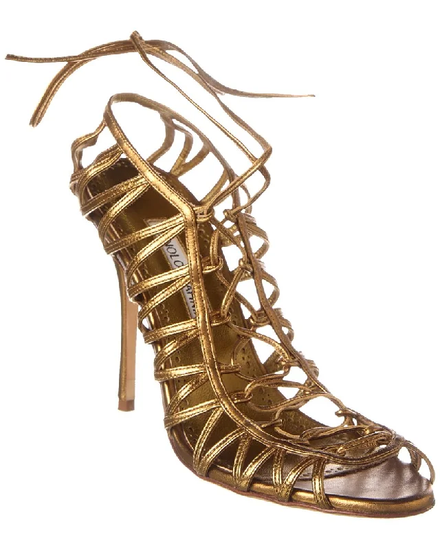 Unleash Your Style Manolo Blahnik Haz 105 Leather Sandal