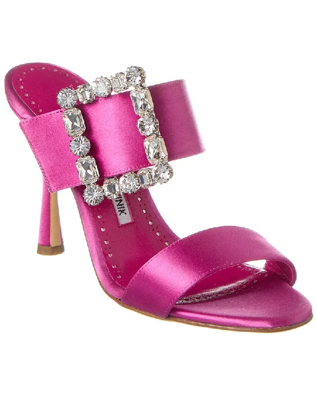 Massive Selection Sale Manolo Blahnik Verda 105 Satin Sandal