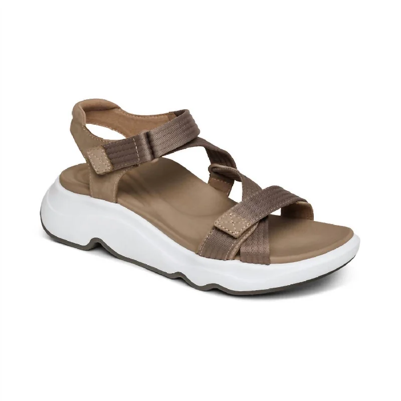 Flash Sale Fever Marz Adjustable Sport Sandal In Taupe