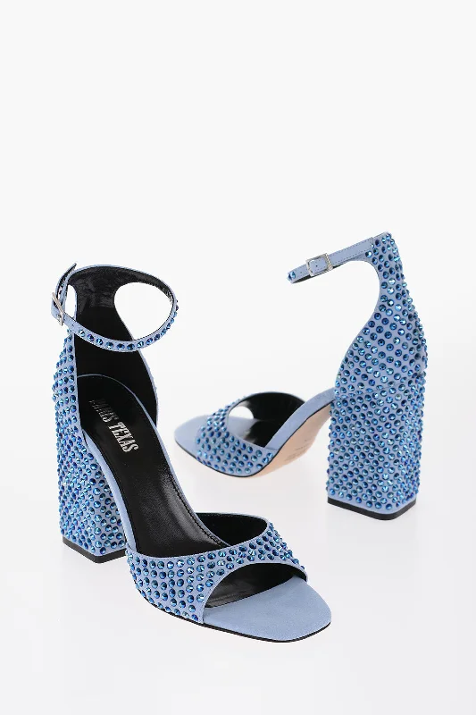 Flirty Fashion Discounts Paris Texas Suede Holly Ankle-Strap Sandals With Rhinestone Embellishmen Flirty Fashion Discounts Paris Texas Suede Holly Ankle-Strap Sandals With Rhinestone Embellishmen