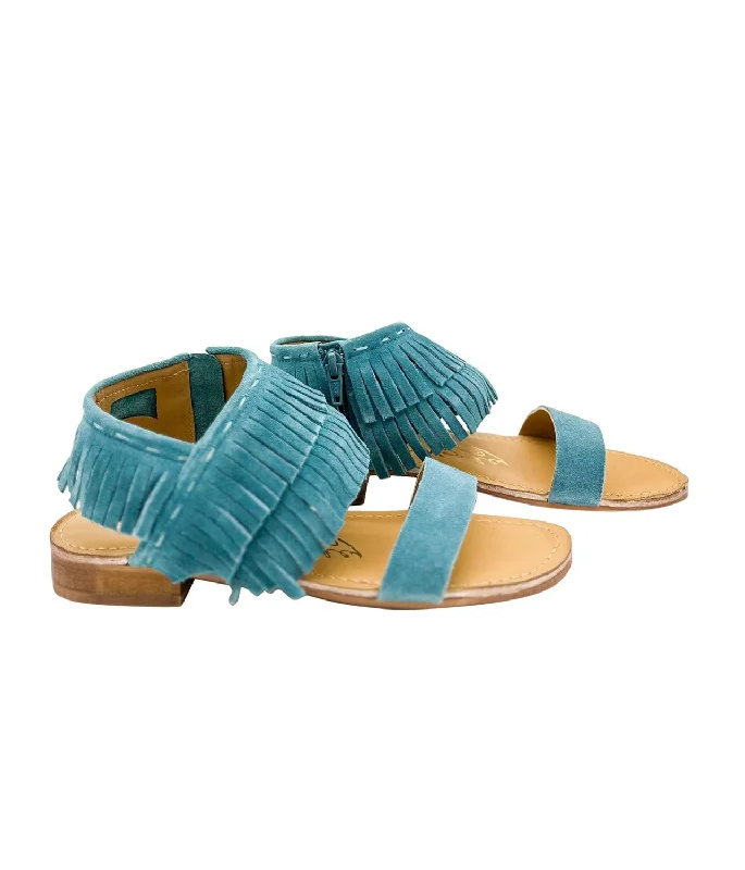 Style Without Limits Women Fringe Star Sandal In Teal