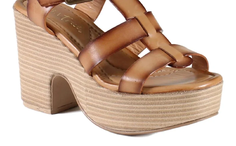 Fashion-Forward Women's Angel Food Heel Sandal In Cognac