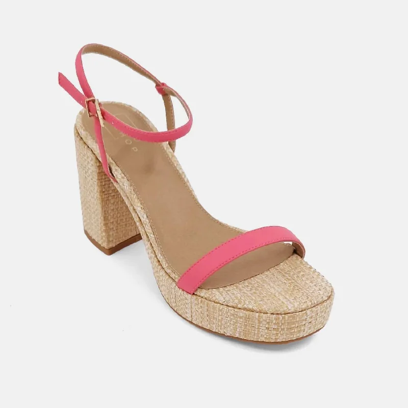 Avant-Garde Style Promotions Women's Gretchen Sandals In Coral