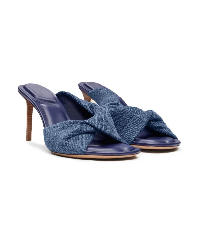 Special Offer Women's "les Mules Bagnu" Heeled Sandal In Blue