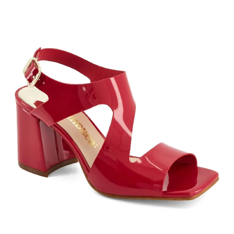Budget-Friendly Fashion Women's Style Ankle Closure Sandals In Red