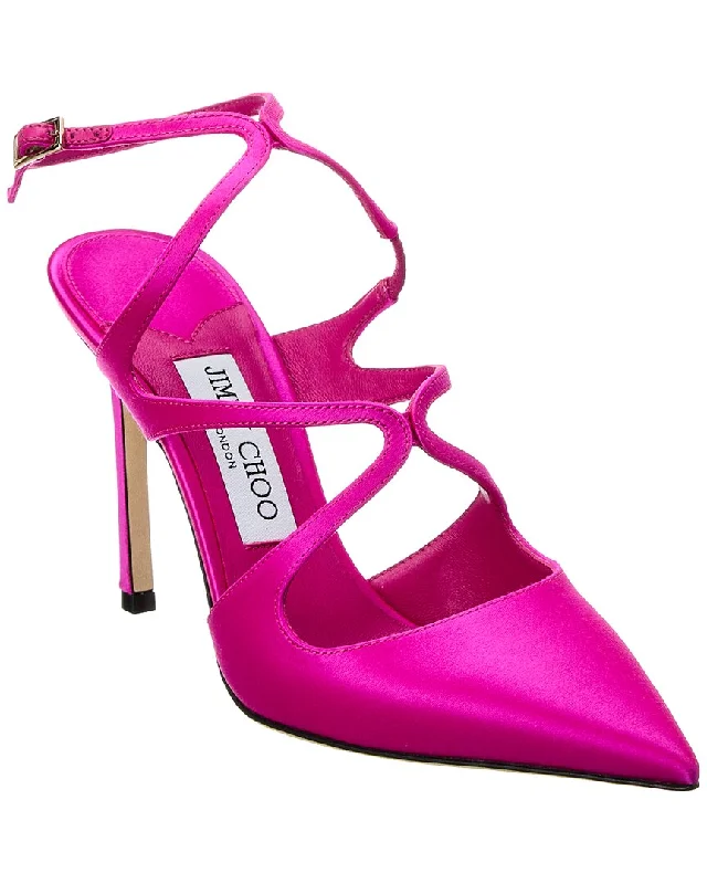 Comfortable Shoes Promotion Jimmy Choo Azia 95 Satin Pump
