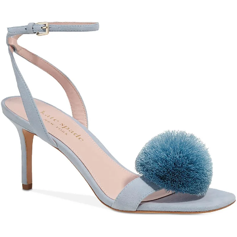 Versatile Shoes Promotion Amour Pom Sandal Womens Suede Ankle Strap Pumps