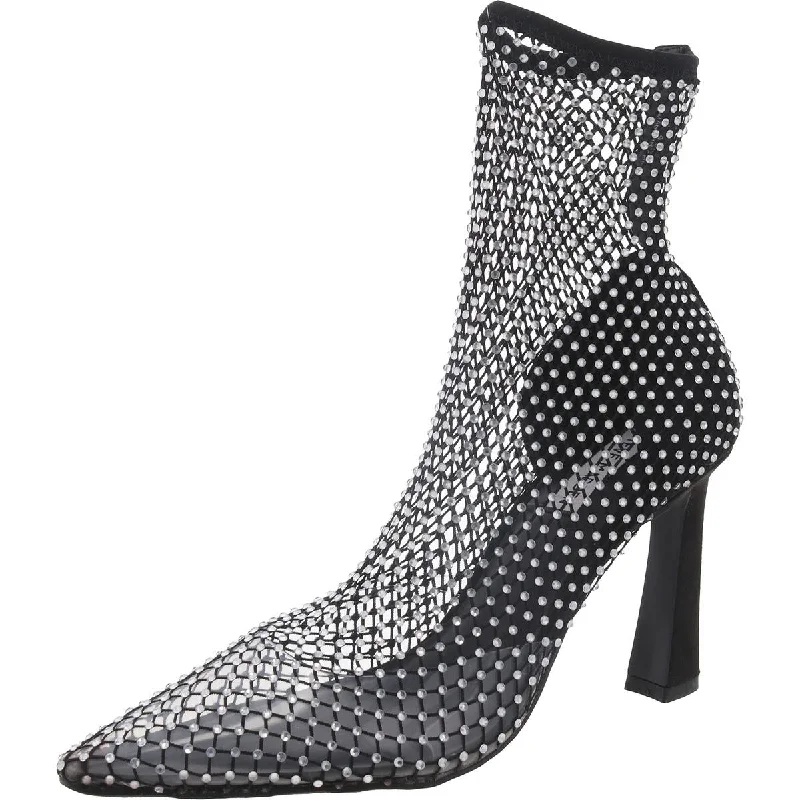 Sleek Dress Shoes Deal saphina Womens Mesh Rhinestone Wedge Heels