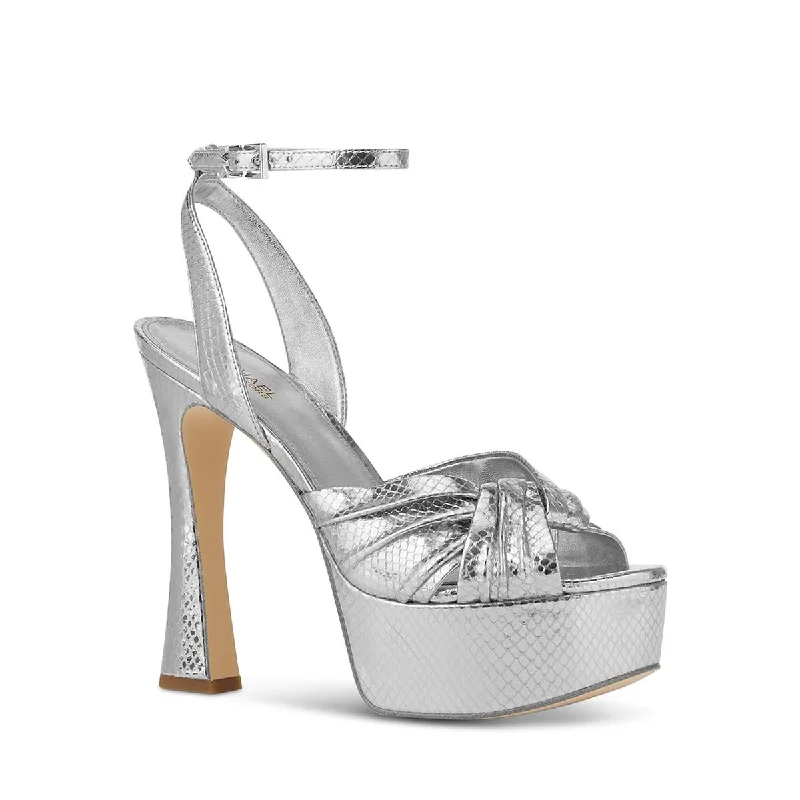 Comfortable Dressy Flats Offers Selena Womens Leather Peep-Toe Platform Heels