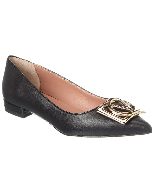 Save Big Valentino By Mario Valentino Flora Leather Flat