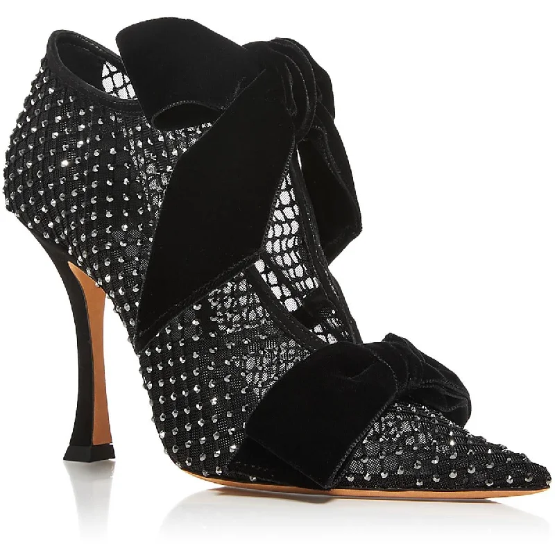 Trend Alert FLACA 100 Womens Leather Rhinestone Ankle Strap