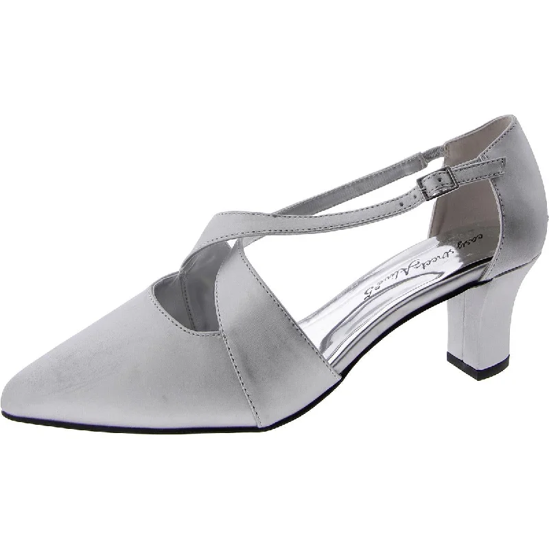 Pastel Styles Elegance Womens Satin Open Toe D'Orsay Heels