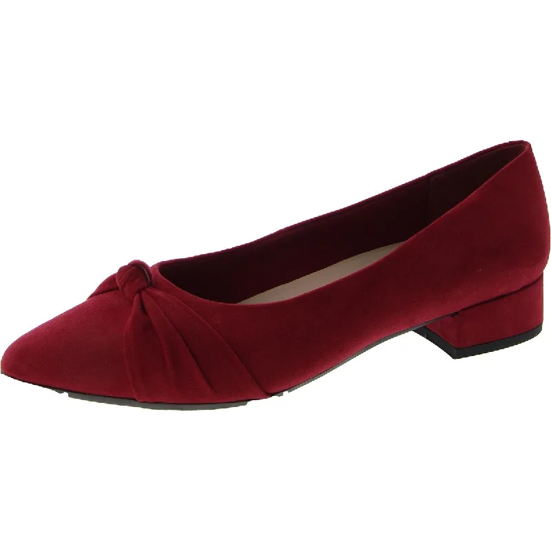 Chic Style Cristen 2 Womens Round Toe Slip On Kitten Heels