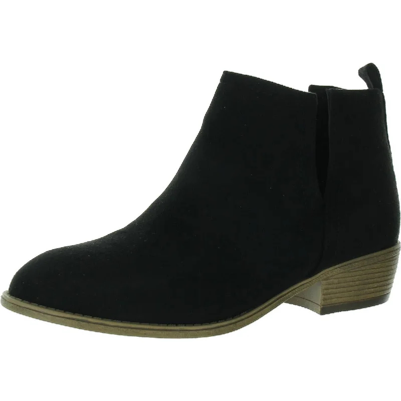 Latest Fashion Womens Faux Suede Almond Toe Booties