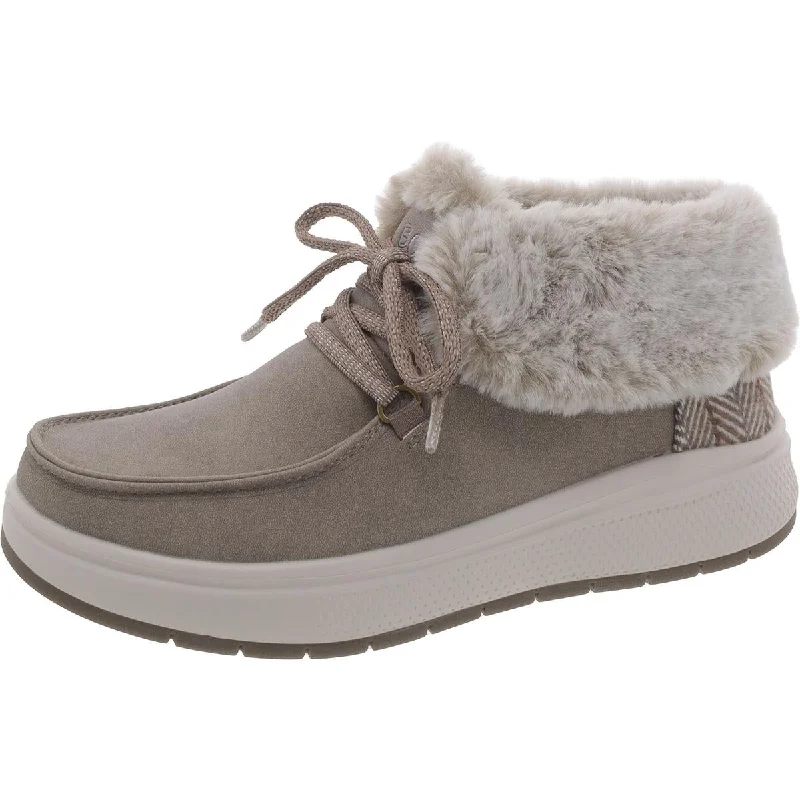 Street-Ready Casual Shoes BOBS From Skechers Womens Faux Fur Lined Slip On Ankle Boots Street-Ready Casual Shoes BOBS From Skechers Womens Faux Fur Lined Slip On Ankle Boots