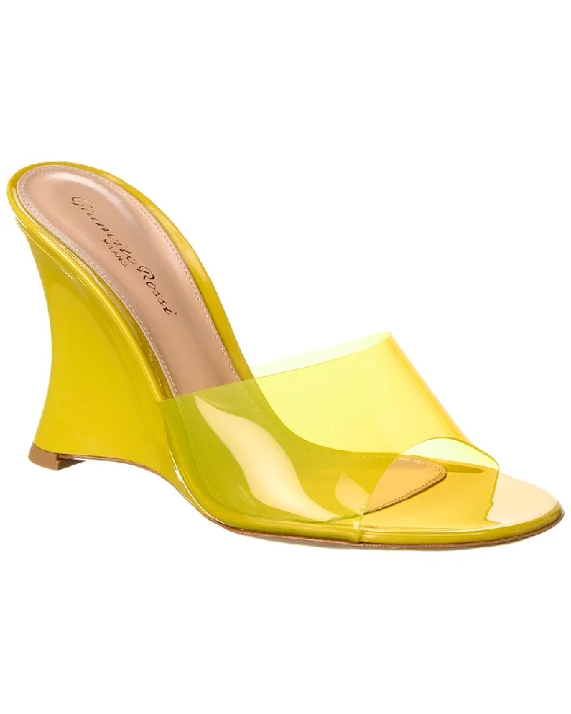 Comfortable High-Top Sneakers Gianvito Rossi Futura 95 Vinyl & Patent Wedge Sandal Comfortable High-Top Sneakers Gianvito Rossi Futura 95 Vinyl & Patent Wedge Sandal