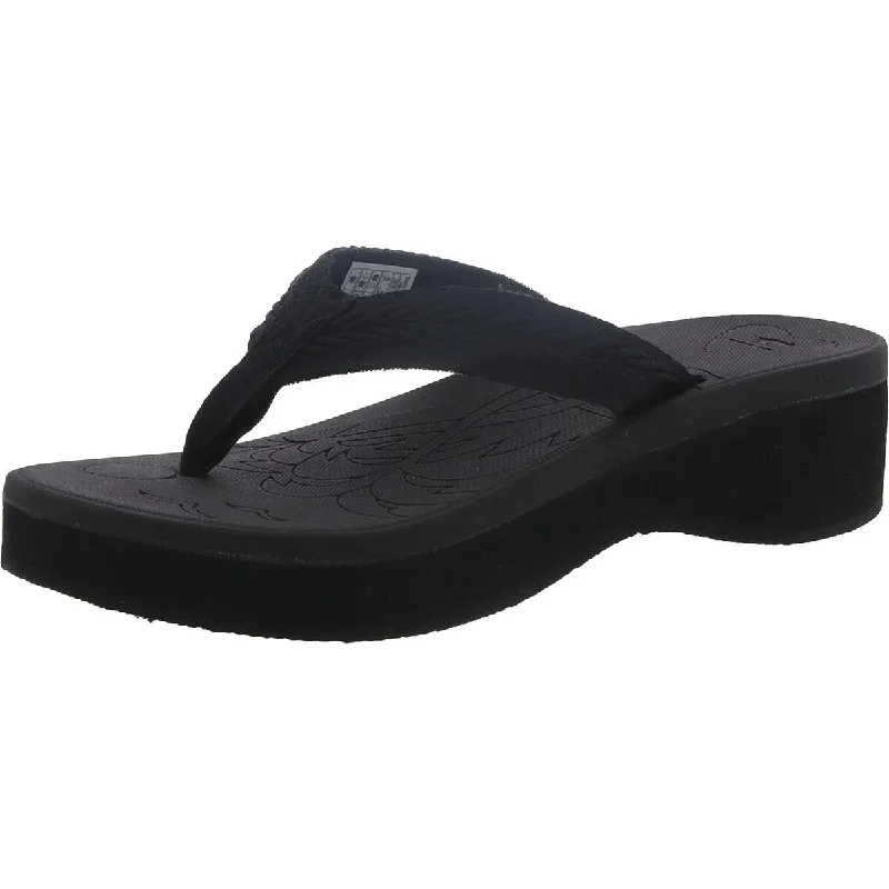 Chic Styles Tizzy Womens Slip-On Cushioned Footbed Platform Sandals