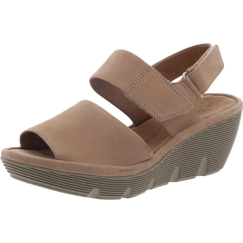 Durable Fashion Picks Clarene Glamor Womens Nubuck Ankle Wedge Sandals